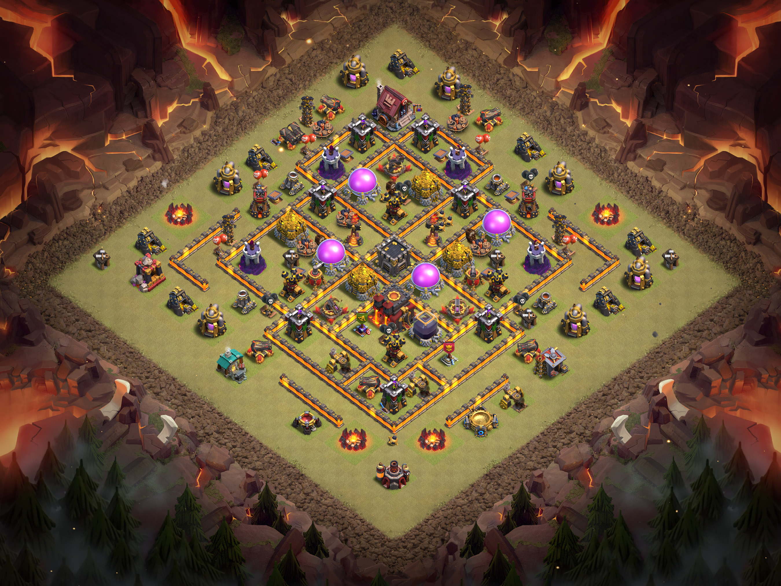 Th10 War Base Layout 10 layout