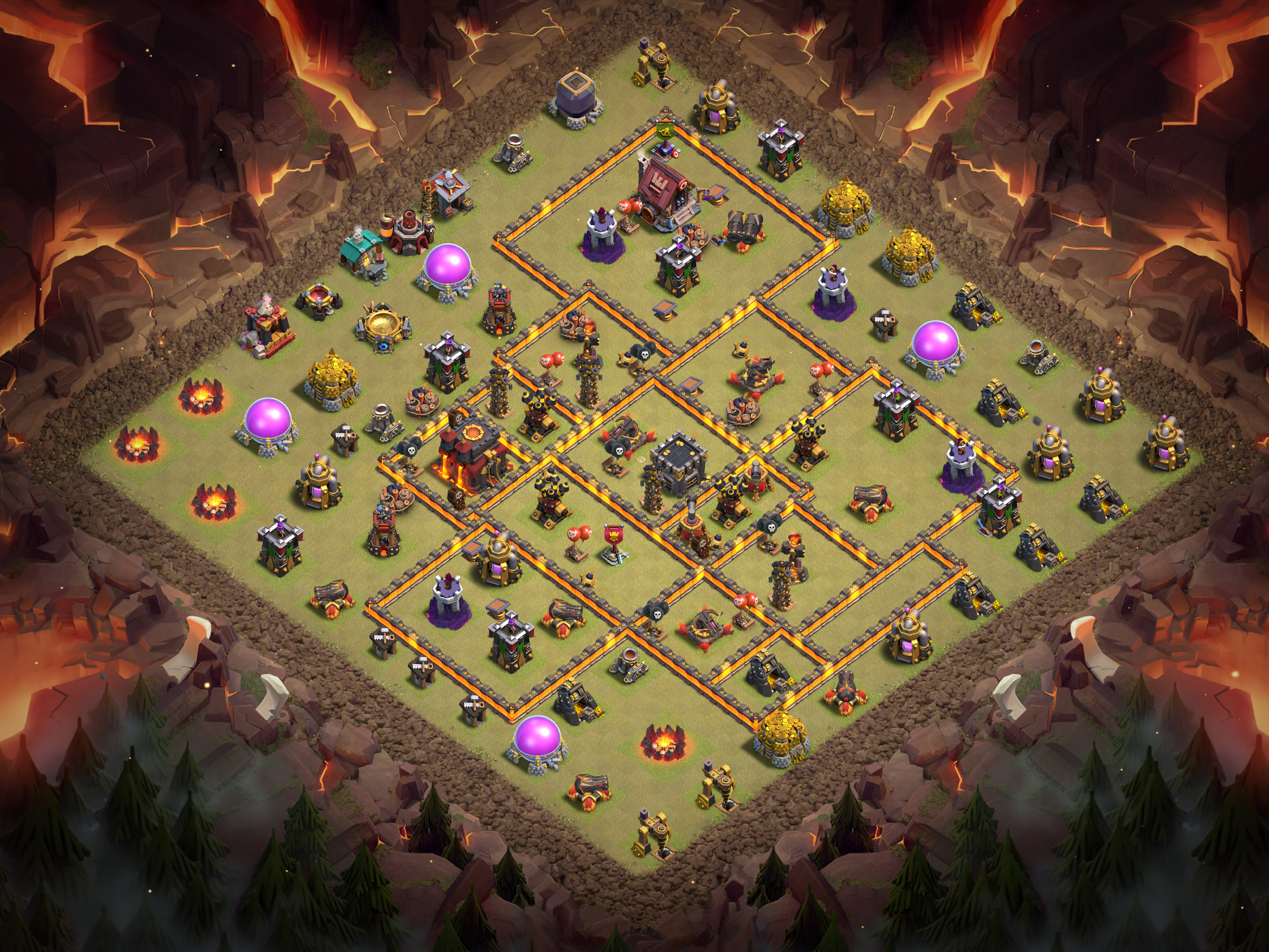 Th10 War Base Layout 11 layout
