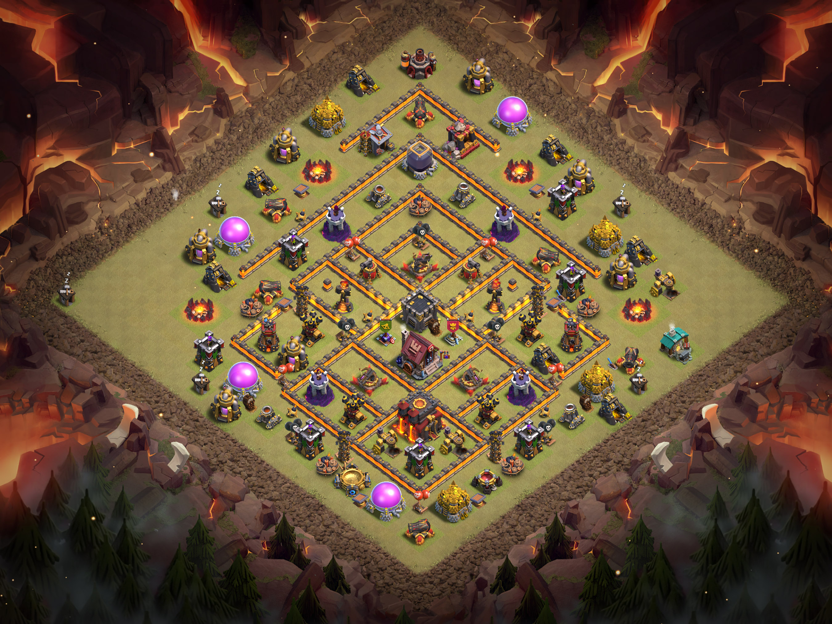 Th10 War Base Layout 12 layout