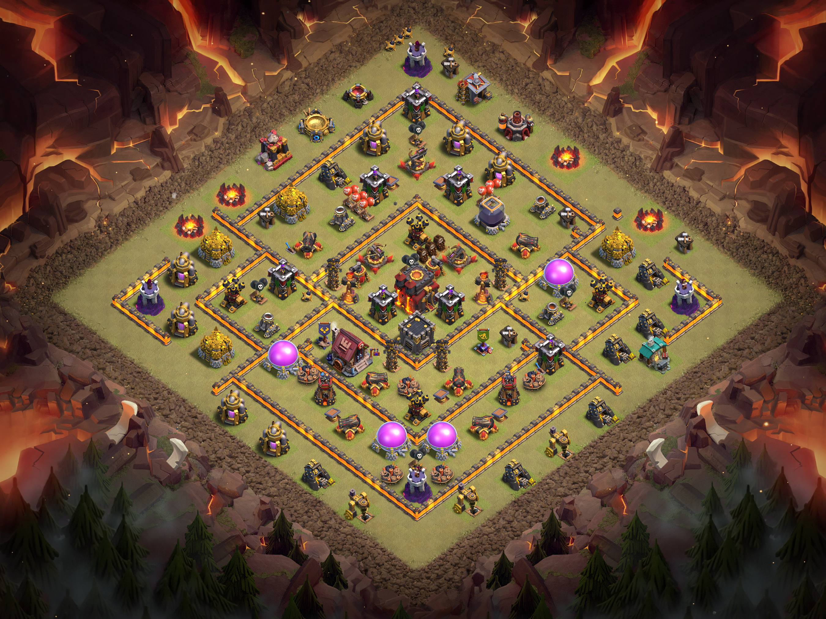 Th10 War Base Layout 16 layout