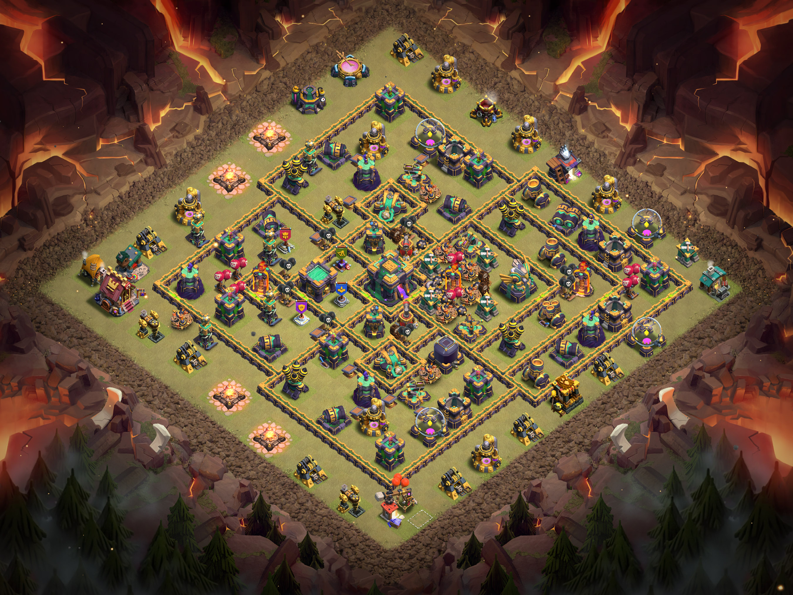 Th14 War Base Layout 14 layout