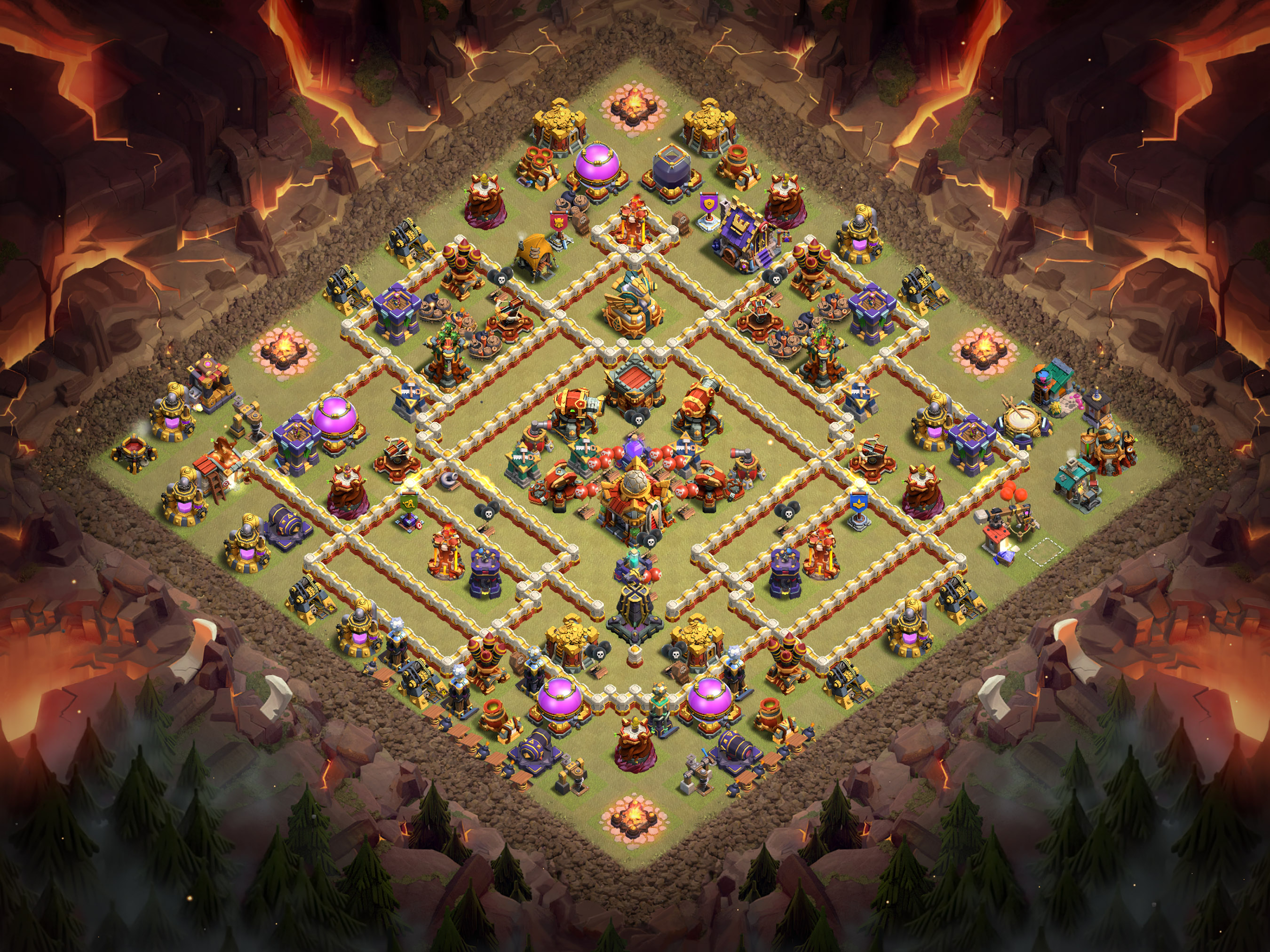 Th16 War Base Layout 17 layout