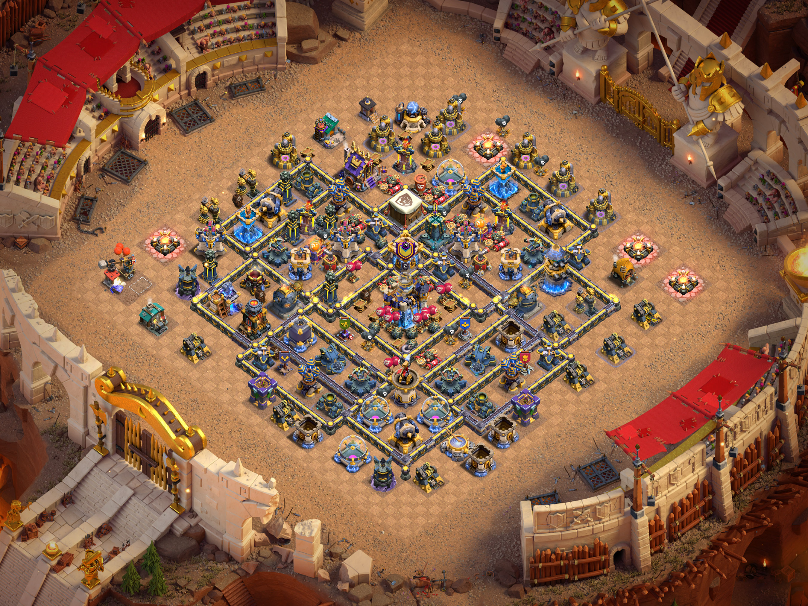 Th18 War Base Layout 13 layout