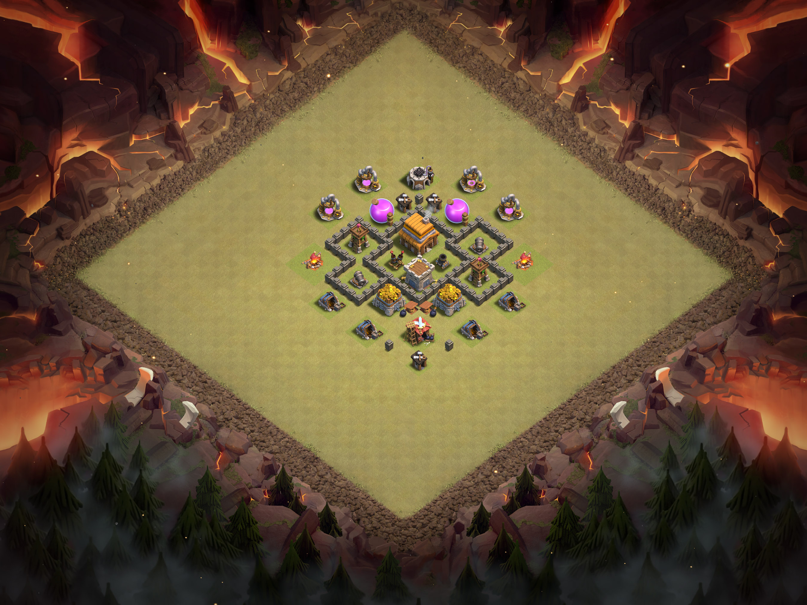 Th4 War Base Layout 1 layout
