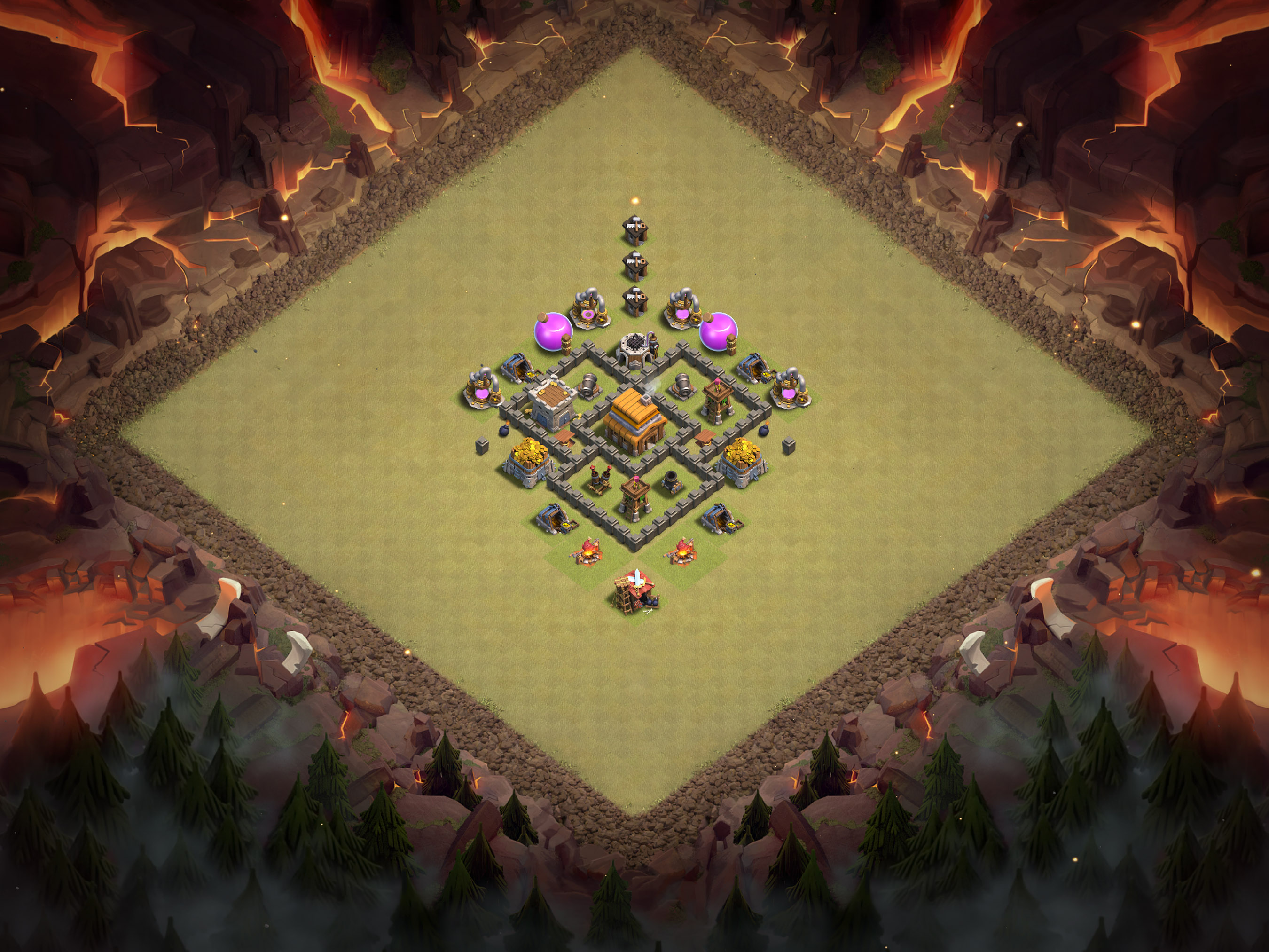 Th4 War Base Layout 15 layout