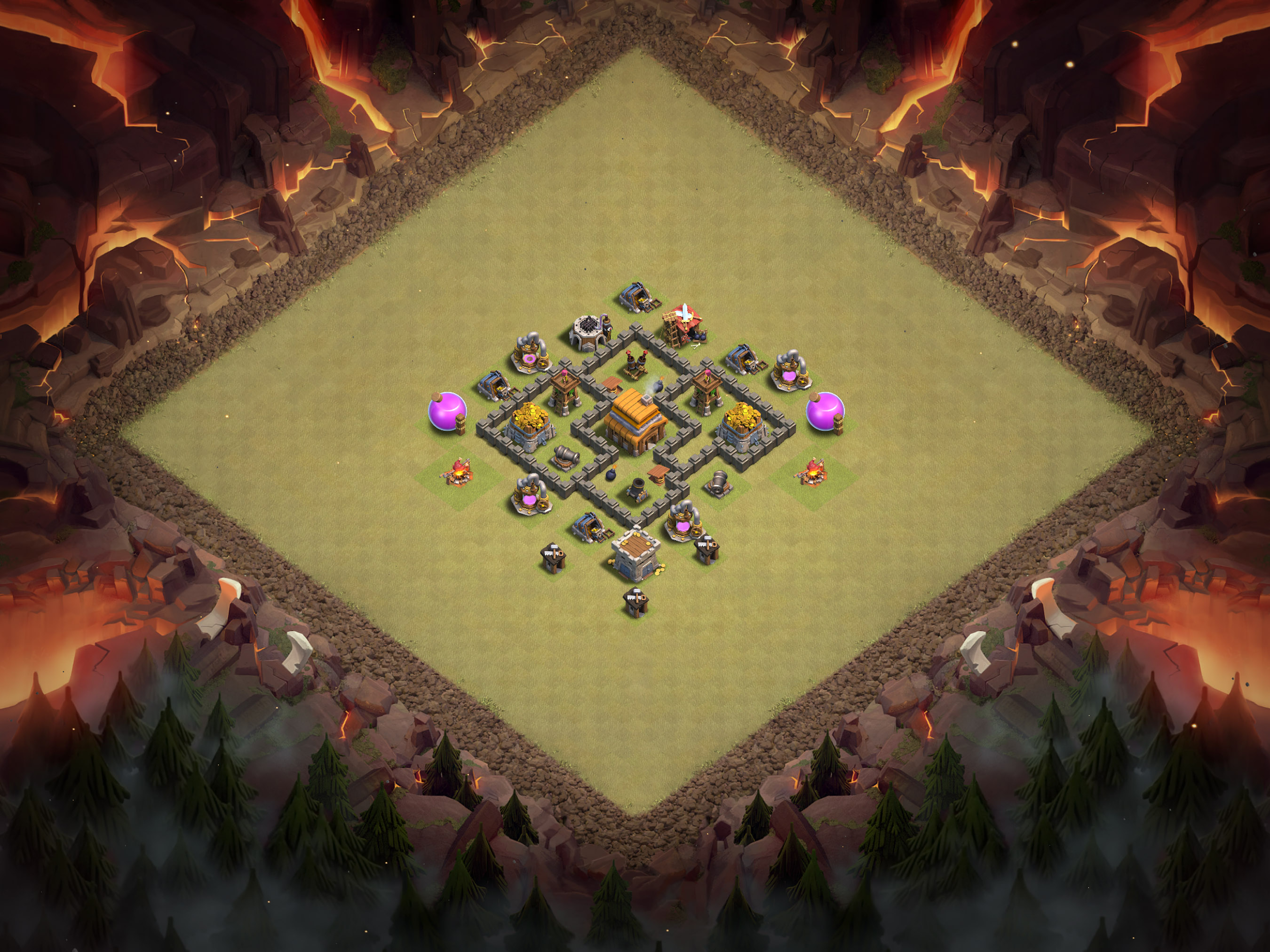 Th4 War Base Layout 5 layout
