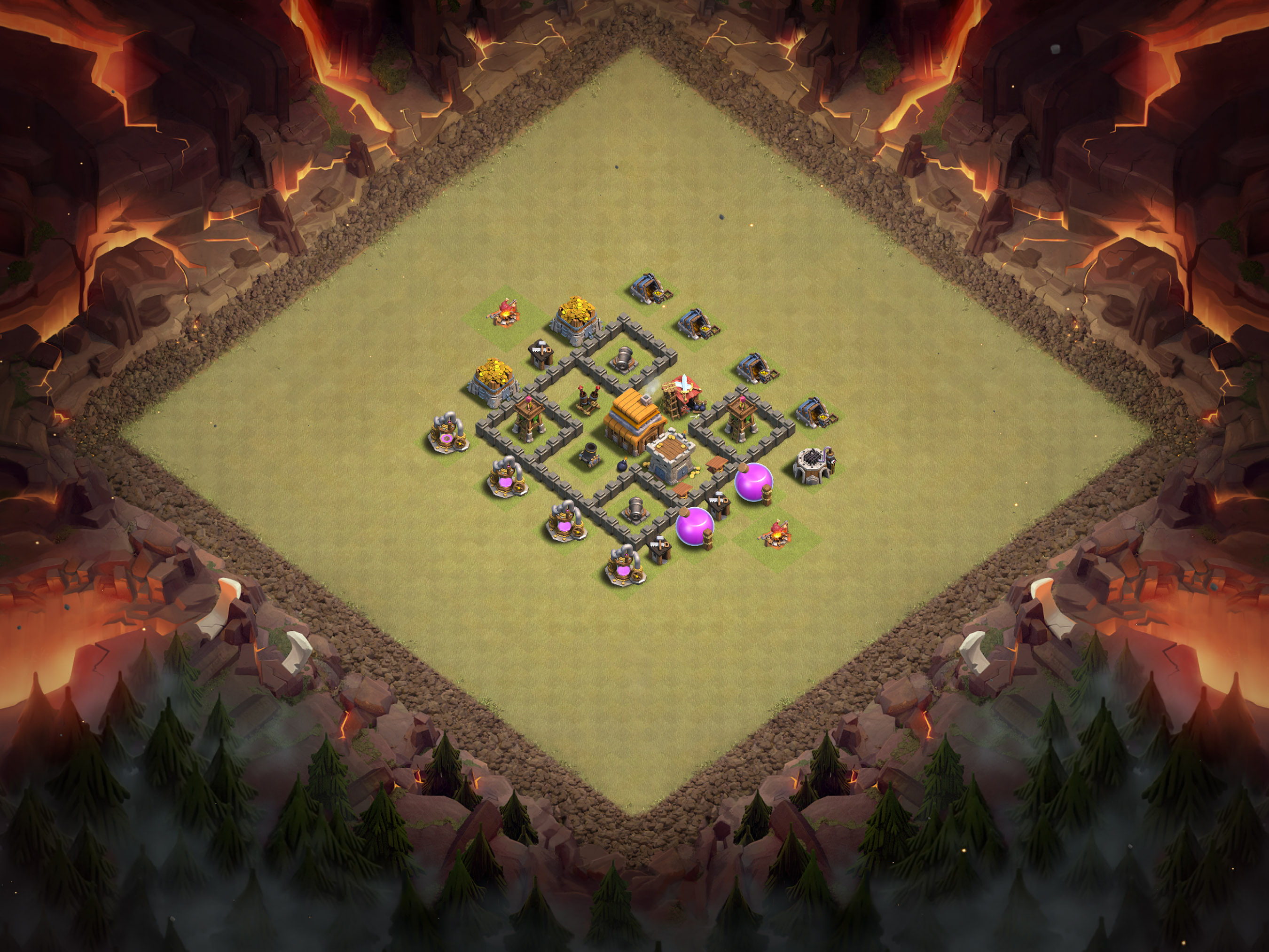 Th4 War Base Layout 6 layout