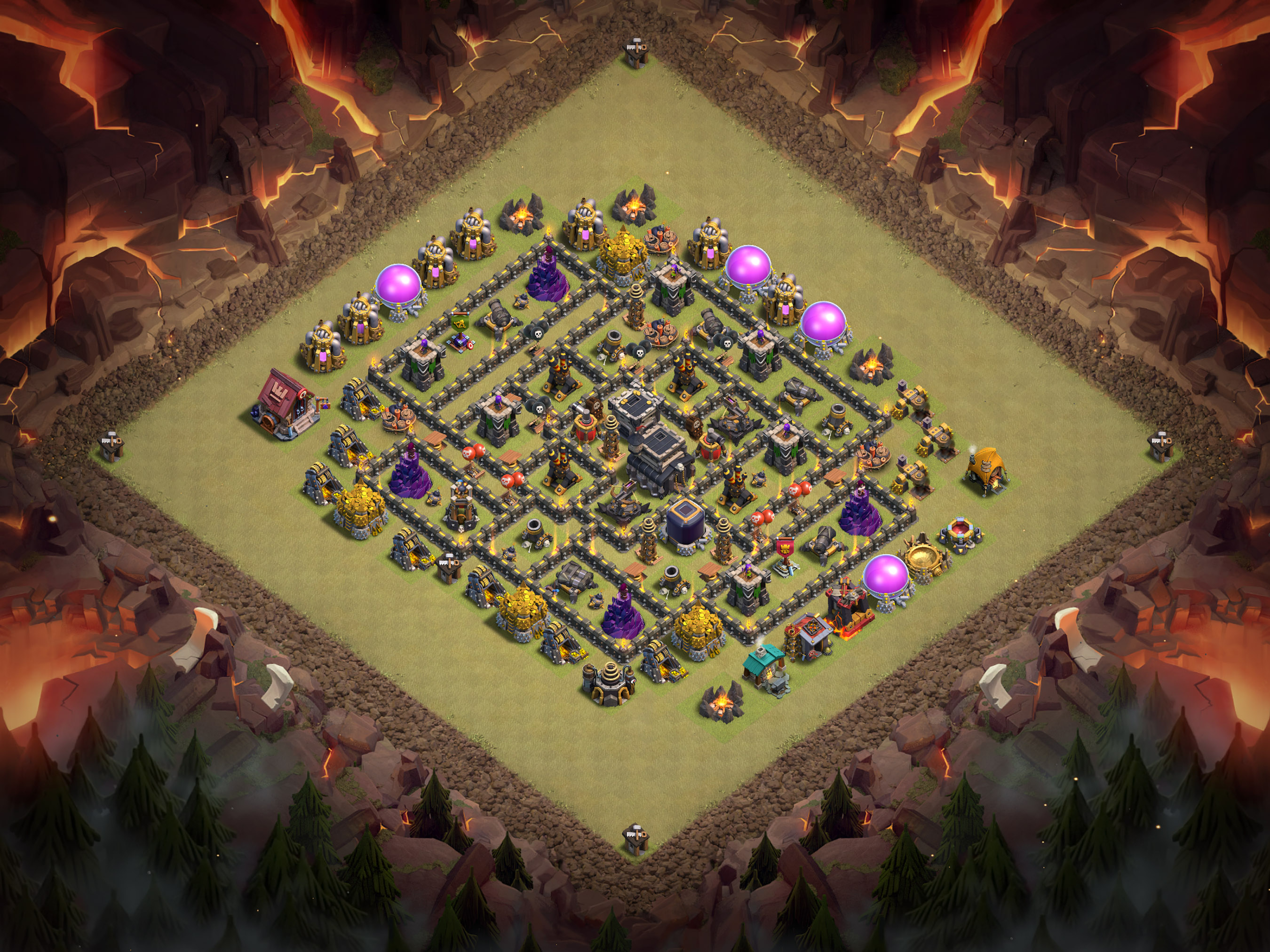 Th9 War Base Layout 11 layout